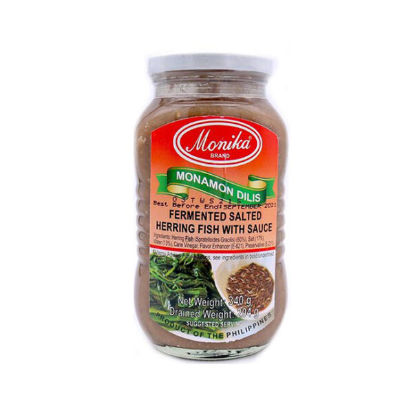 Monika Fermented Salted Herring Fish with Sauce Bagoong Balayan 340gm