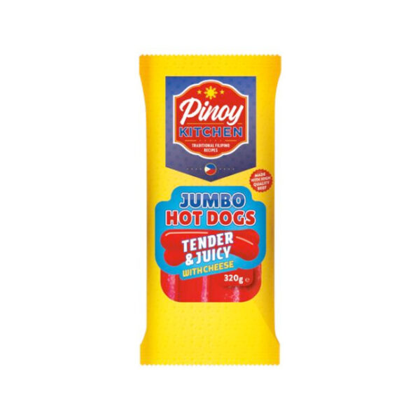 Pinoy Kitchen Hotdogs Jumbo Cheese 320gm