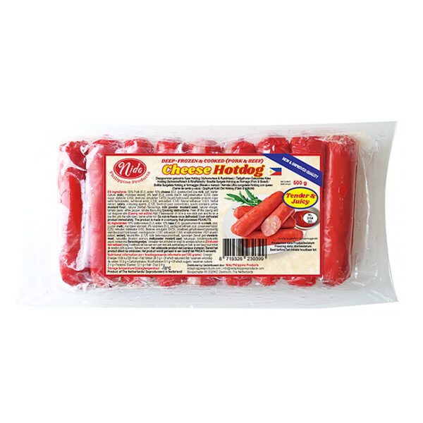 Nida Tender Juicy Hotdog Cheese 500gm
