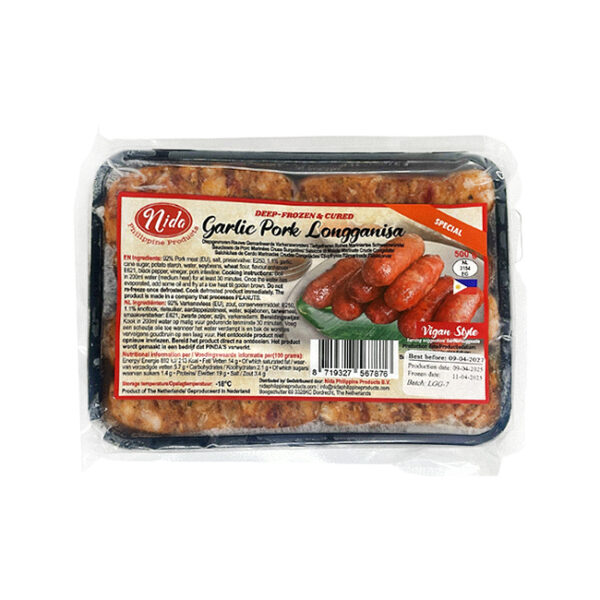 Nida Pork Longganisa Garlic 500gm