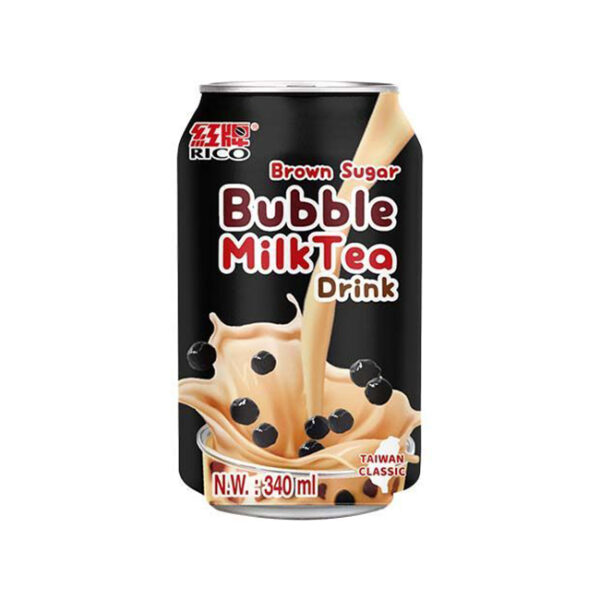Rico Bubble Milk Tea Drink Brown Sugar 340ml