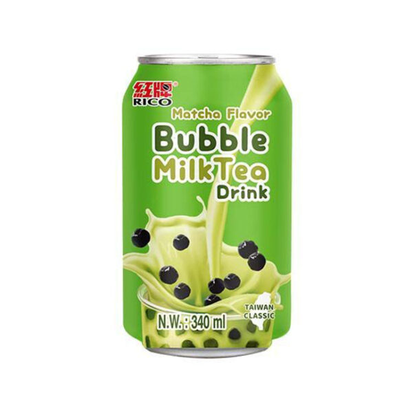 Rico Bubble Milk Tea Drink Matcha Flavour 340ml