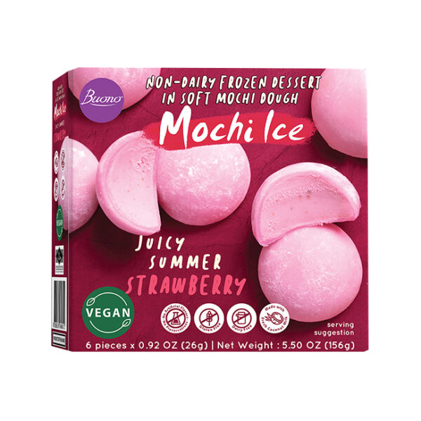 Buono Mochi Ice Dessert Strawberry 26gm X 6